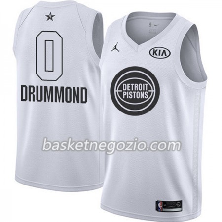 Canotte Uomo Detroit Pistons Andre Drummond 0 2018 All Star Jordan Brand Bianco Swingman